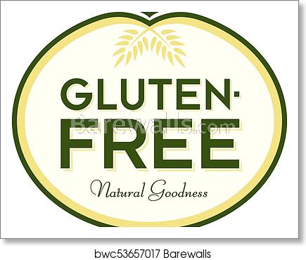 435x370 Gluten Free Natural Goodness Logo Symbol, Art Print Barewalls