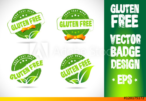 500x348 Gluten Free Badge Logo Vector