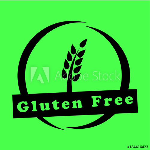500x500 Gluten Free Black Logo Vector Design