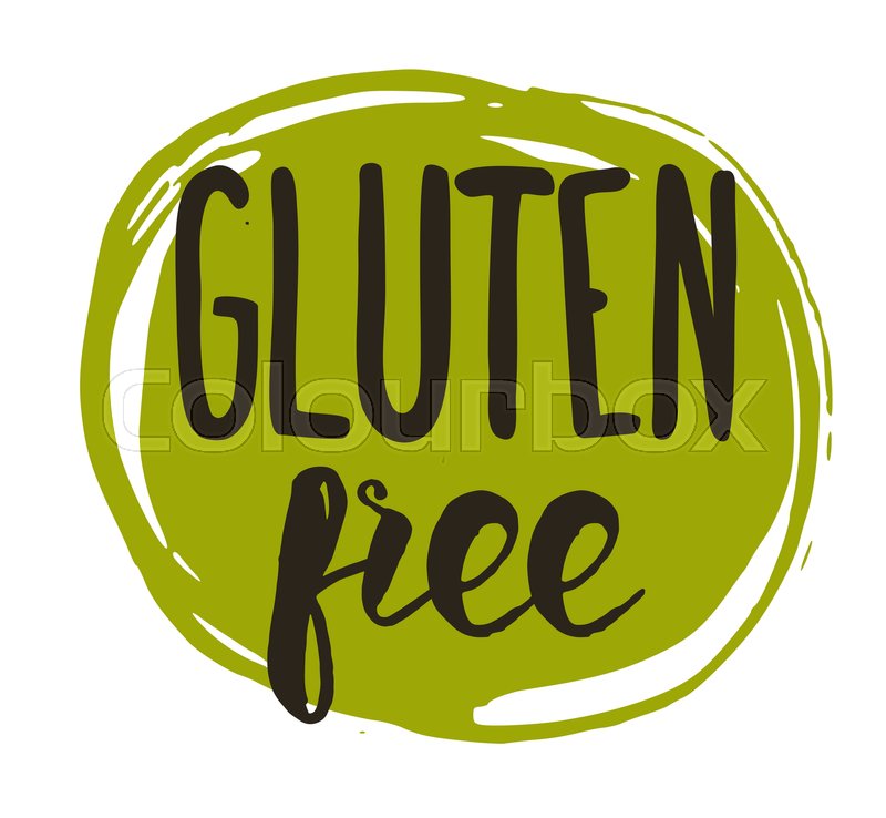 800x738 Gluten Free Hand Drawn Label Isolated Stock Vector Colourbox