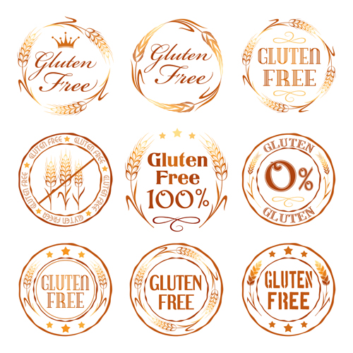 500x500 Gluten Free Logos With Labels Vector Free Download