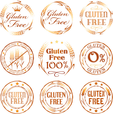 452x455 Gluten Free Logos With Labels Vector Free Vector In Encapsulated