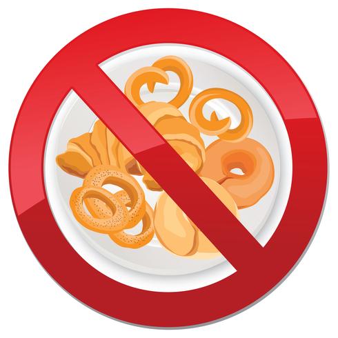 490x490 Gluten Free Icon No Bread Sign Ban High Calorie Food Symbol