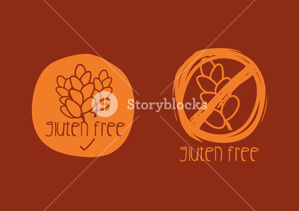 1000x706 Gluten Free Label Icon Vector Illustration Graphic Design Royalty