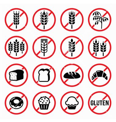 380x400 Gluten Free Signs No Wheat No Bread No Cake Vector Logos Cake