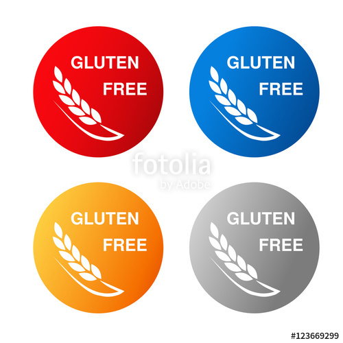 500x500 Vector Gluten Free Symbols Isolated On White Background
