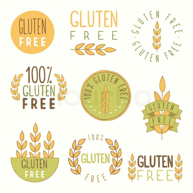 800x800 Gluten Free Labels Vector Hand Stock Vector Colourbox