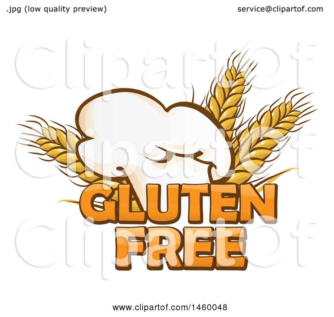 1080x1024 Clipart Of A Toque Chef Hat And Gluten Free Text With Wheat