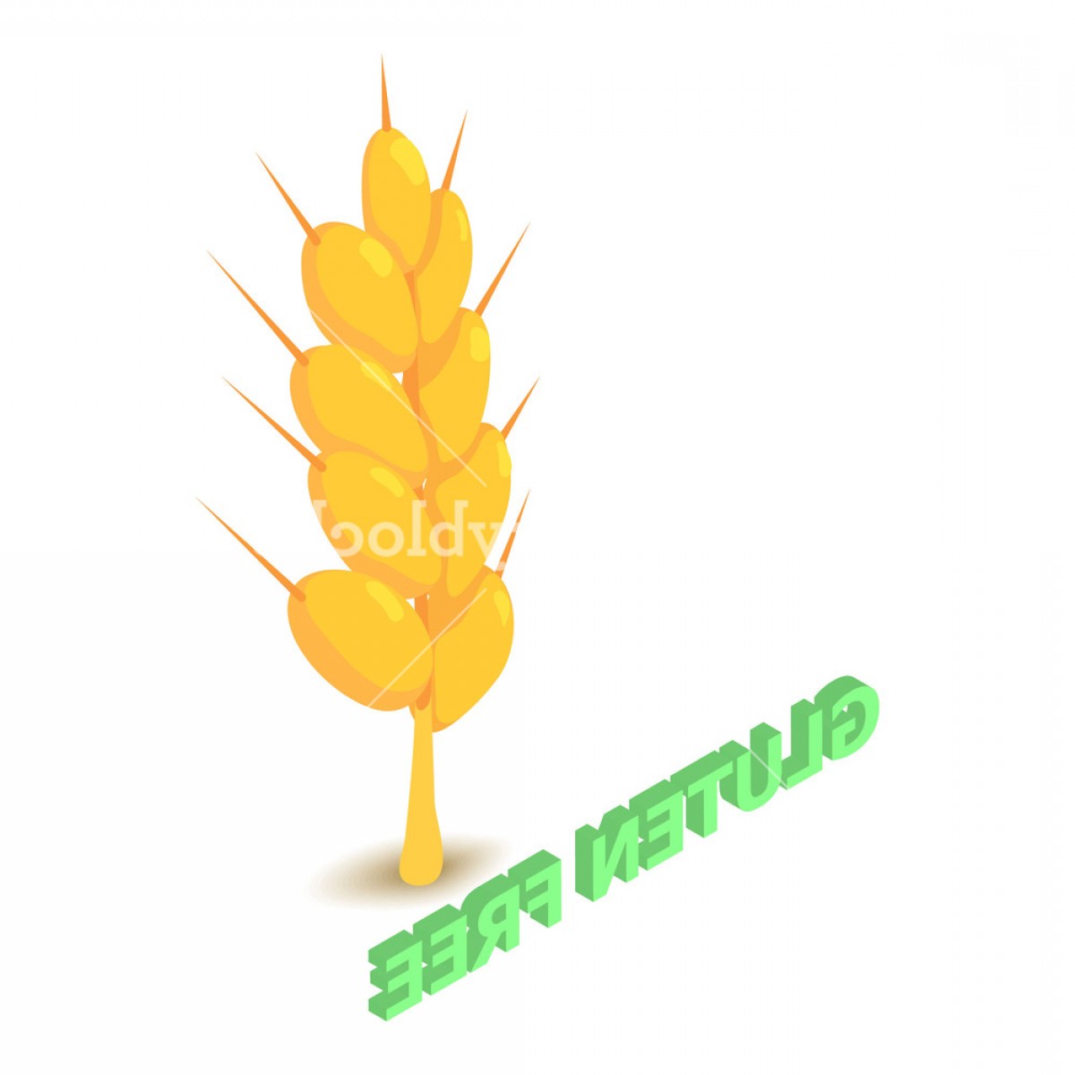 1200x1200 Gluten Allergen Free Icon Isometric Illustration Of Gluten Vector