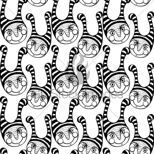 Seamless Pattern With Fun Face Of Gnome Vector Gl Stock Images 500x500 Seamless Pattern With Fun Face Of Gnome Vector Gl Stock Images