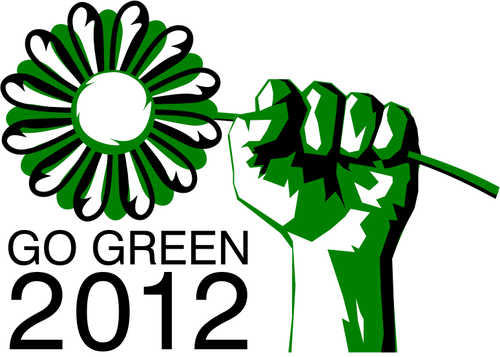 500x357 Go Green Political Party Symbol Vector Image