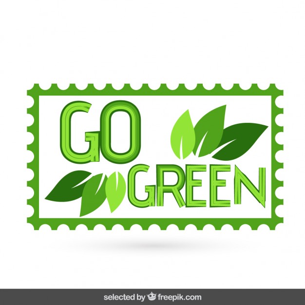 626x626 Go Green Stamp Vector Free Download