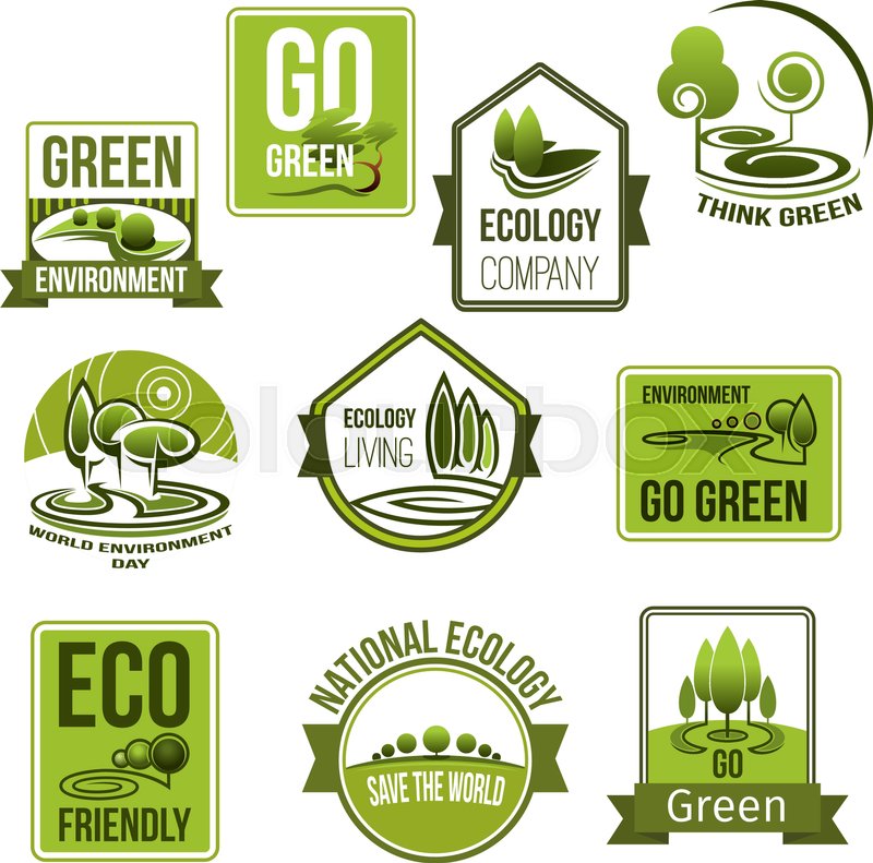800x791 Go Green Vector Icons Set For Ecology Stock Vector Colourbox