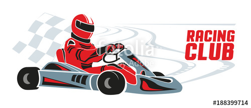 500x215 Go Kart Racing Club Poster Template Stock Image And Royalty Free