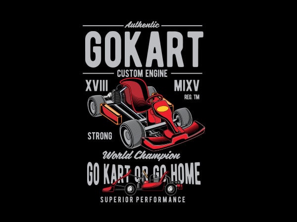 600x450 Gokart Vector T Shirt Design