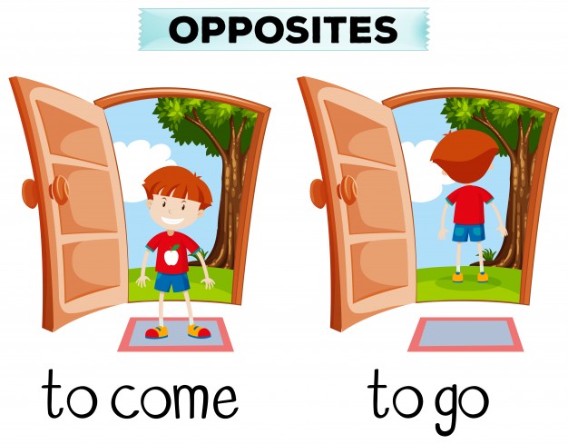 626x489 Opposite Words For Come And Go Vector Free Download