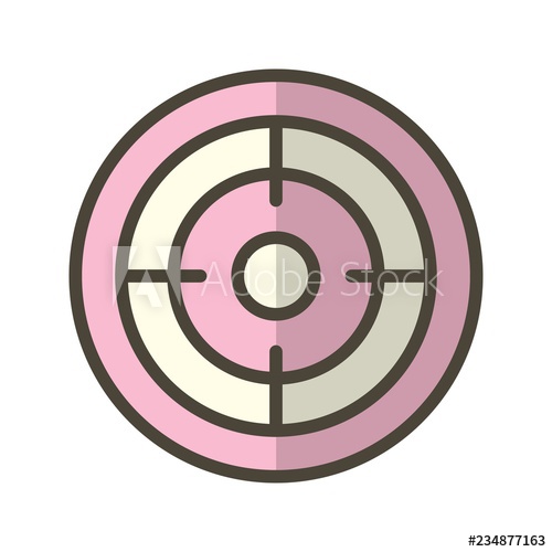 500x500 Goal Icon Vector Illustration