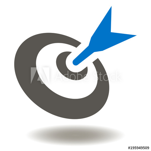 500x500 Goal Icon Vector Purpose Illustration Victory, Successful Logo