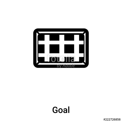 500x500 Goal Icon Vector Isolated On White Background, Logo Concept