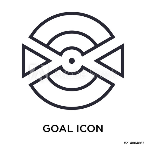 500x500 Goal Icon Vector Sign And Symbol Isolated On White Background