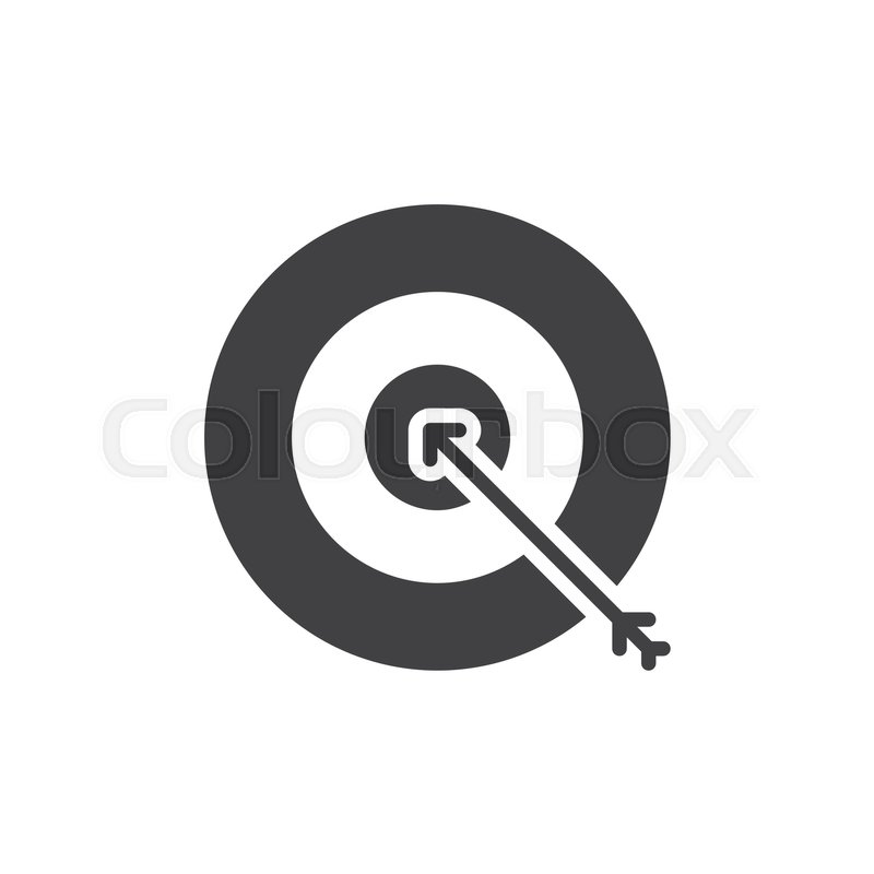 800x800 Target, Goal Icon Vector, Filled Flat Stock Vector Colourbox