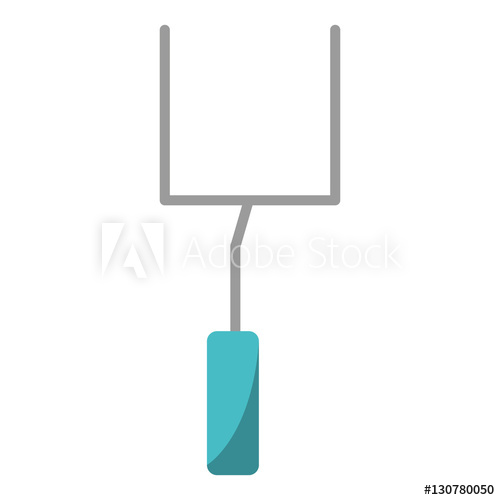 American Football Goal Post Vector Illustration 500x500 American Football Goal Post Vector Illustration