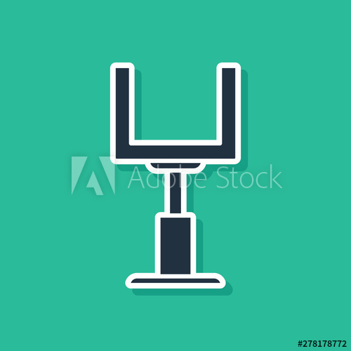 Blue American Football Goal Post Icon Isolated On Green Background 500x500 Blue American Football Goal Post Icon Isolated On Green Background