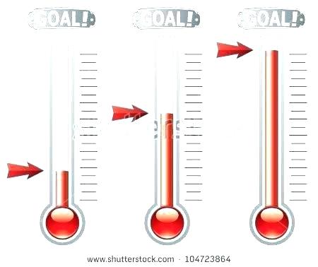 450x378 Sales Thermometer Template Blank Tracking Fundraising Goal