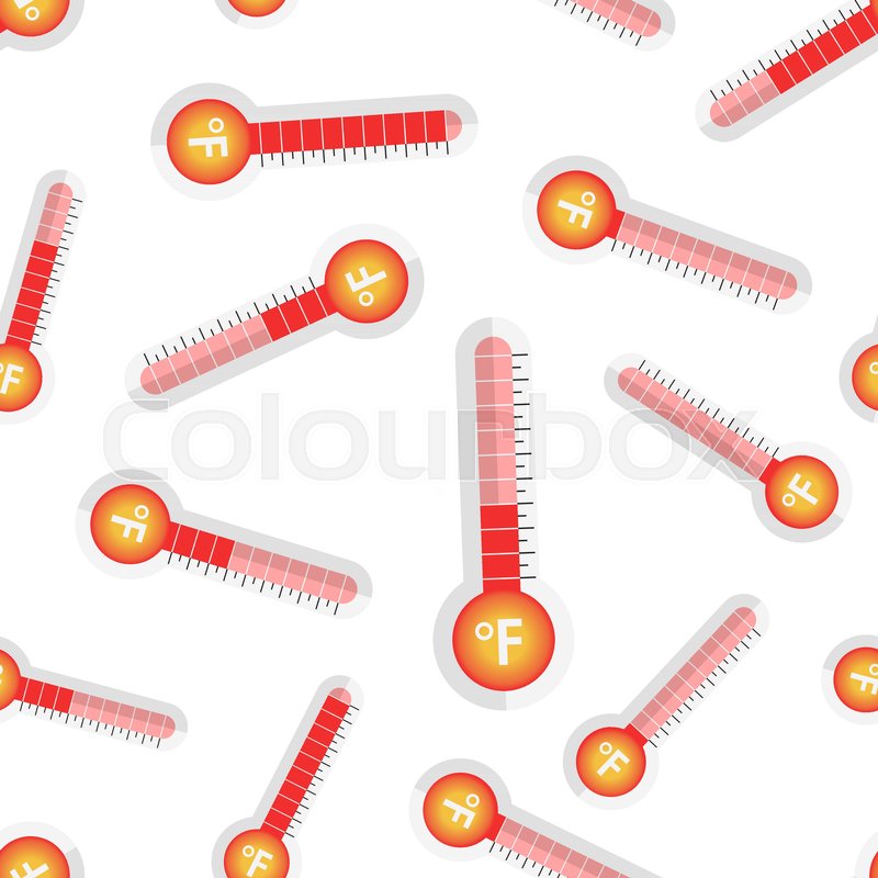 800x800 Thermometer Icon Seamless Pattern Stock Vector Colourbox