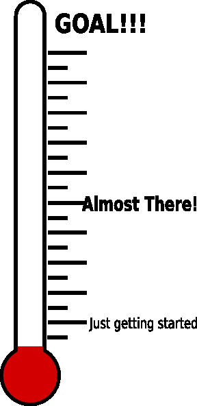 288x592 Free Printable Goal Thermometer Template For Thermometer Clip Art