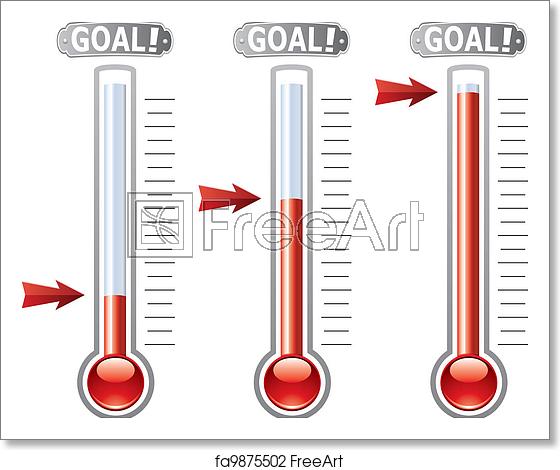 Goal Thermometer Vector at Collection of Goal