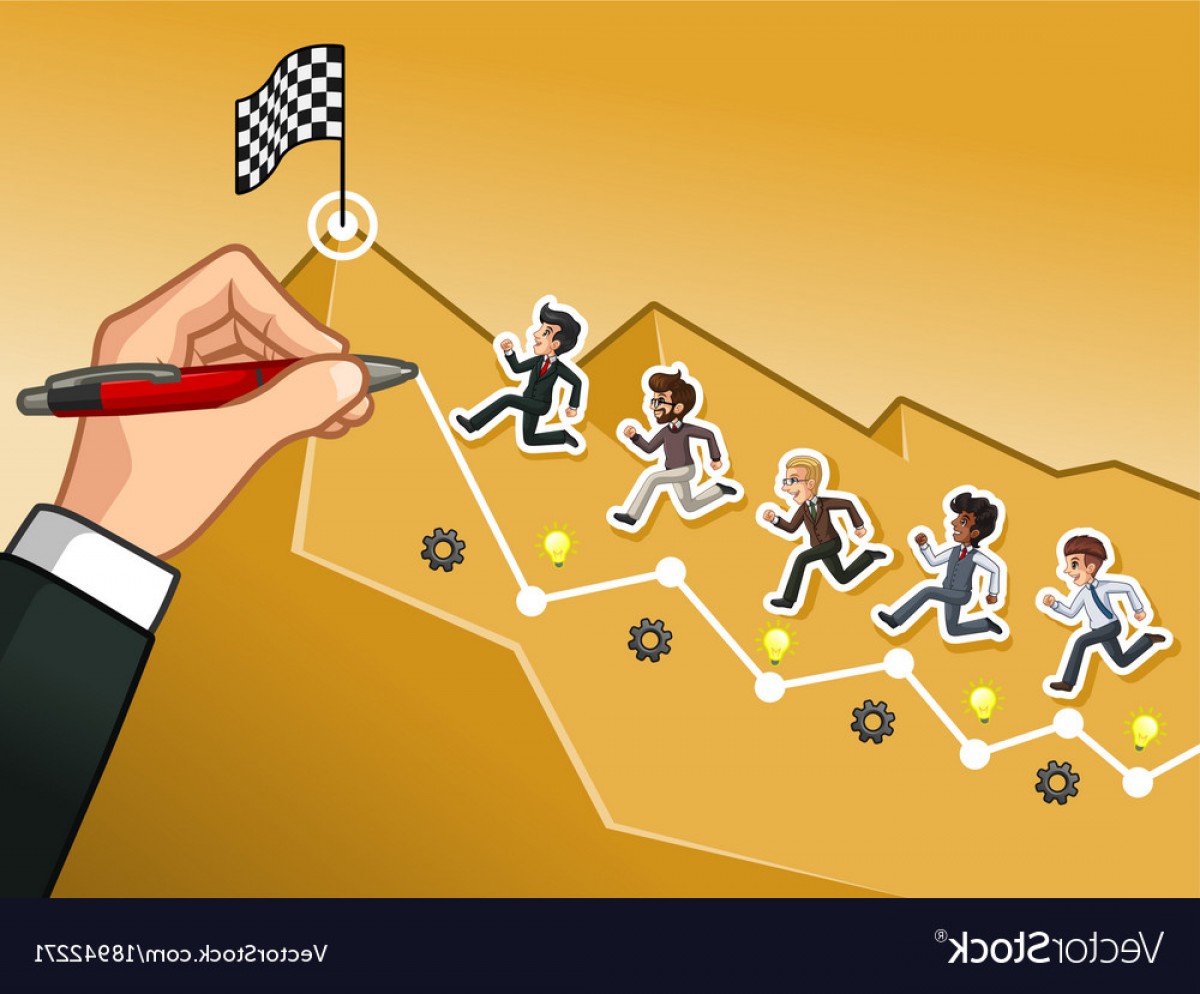 1200x994 Hand Drawing A Line Leading To The Goal Vector Soidergi
