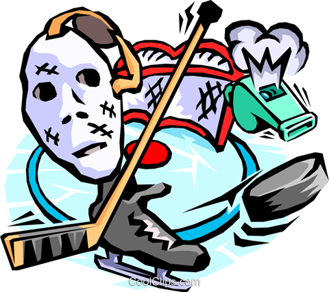 Hockey, Goalie Mask, Stick, Whistle Royalty Free Vector Clip Art 480x426 Hockey, Goalie Mask, Stick, Whistle Royalty Free Vector Clip Art