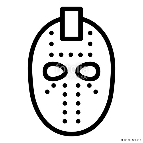 Hockey Mask Line Icon Goalie Mask Vector Illustration Isolated 500x500 Hockey Mask Line Icon Goalie Mask Vector Illustration Isolated