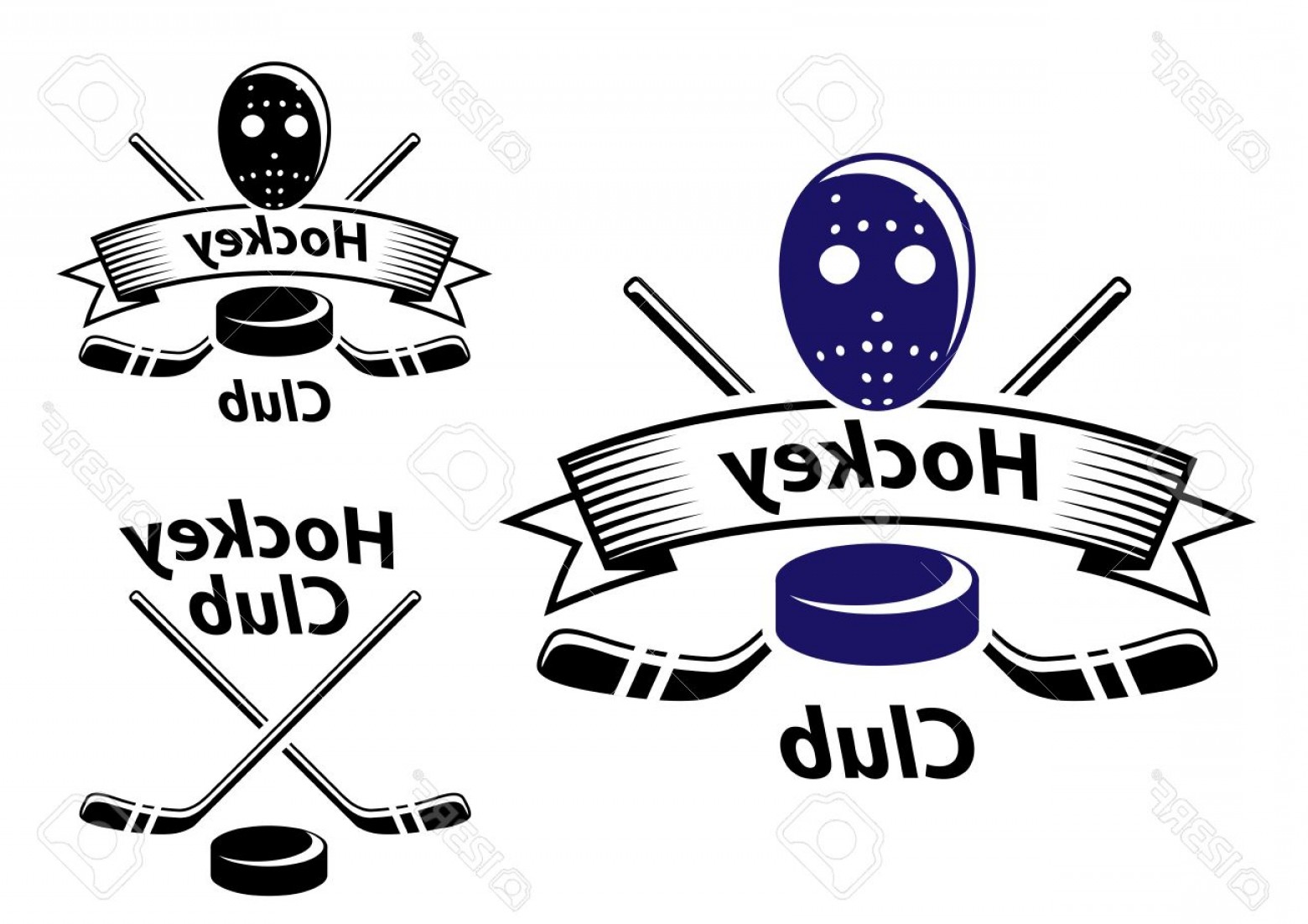 Photostock Vector Ice Hockey Emblems And Symbols With Goalie Mask 1560x1102 Photostock Vector Ice Hockey Emblems And Symbols With Goalie Mask