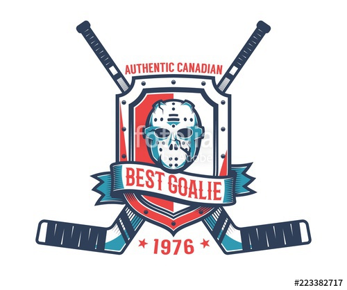 Retro Logo Of The Hockey Goalkeeper 500x419 Retro Logo Of The Hockey Goalkeeper