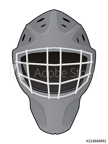 Vector Illustration Layout Of Hockey Goalie Helmet Isolated 375x500 Vector Illustration Layout Of Hockey Goalie Helmet Isolated