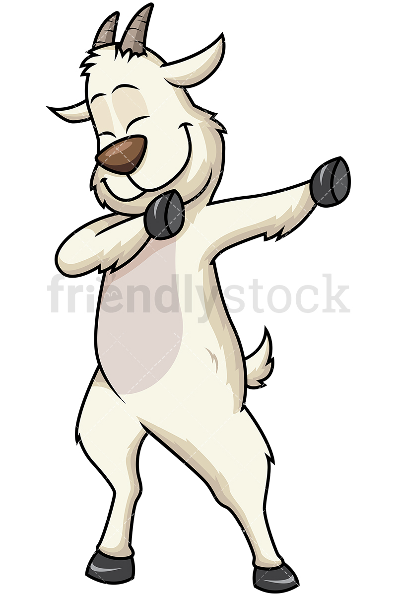 Dabbing Goat Cartoon Vector Clipart 800x1200 Dabbing Goat Cartoon Vector Clipart