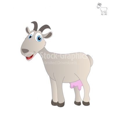Goat Cartoon Vector 400x400 Goat Cartoon Vector