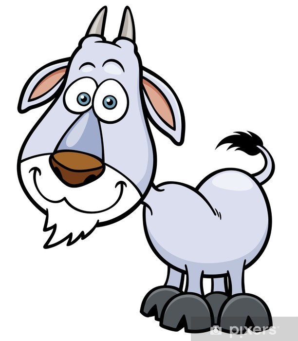Vector Illustration Of Goat Cartoon Wall Mural 612x700 Vector Illustration Of Goat Cartoon Wall Mural