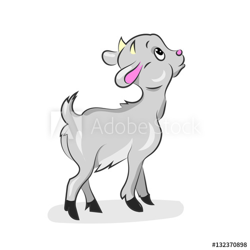 Cute Cartoon Vector Goat 500x500 Cute Cartoon Vector Goat
