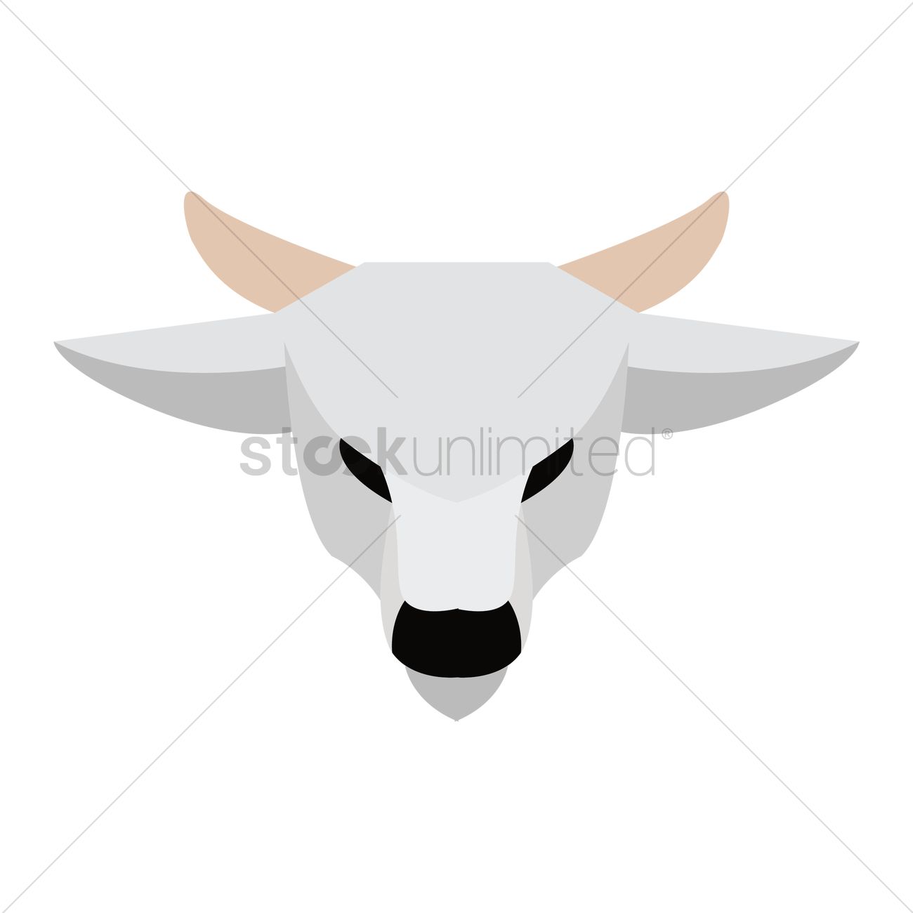 1300x1300 Goat Head Vector Image