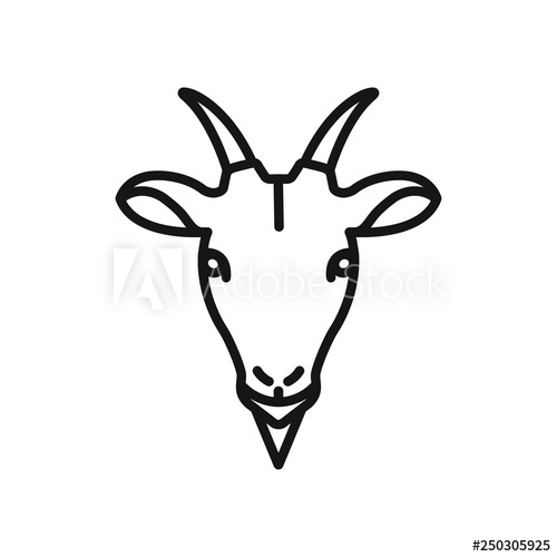 500x500 Goat Head Vector Icon