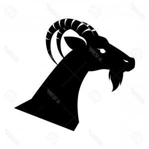 300x300 Linear Stylized Drawing Goats Head Vector Soidergi
