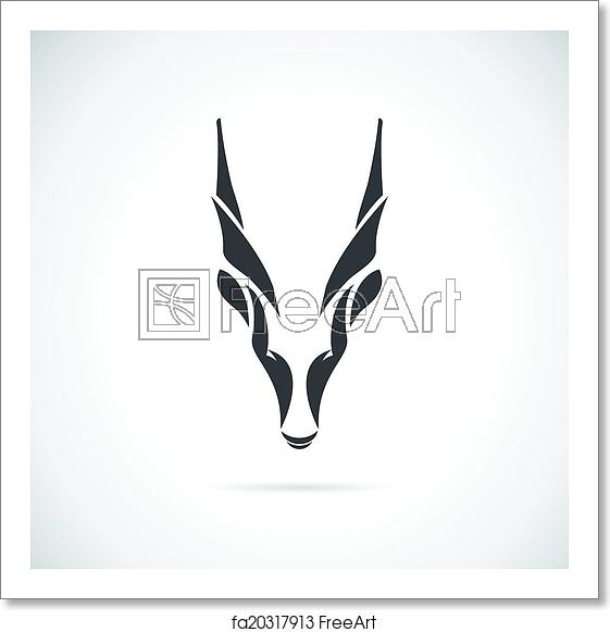 561x581 Free Art Print Of Vector Image Of An Goat Head