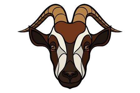 449x299 Goat Head Vector Image On White Background Stock Vectors