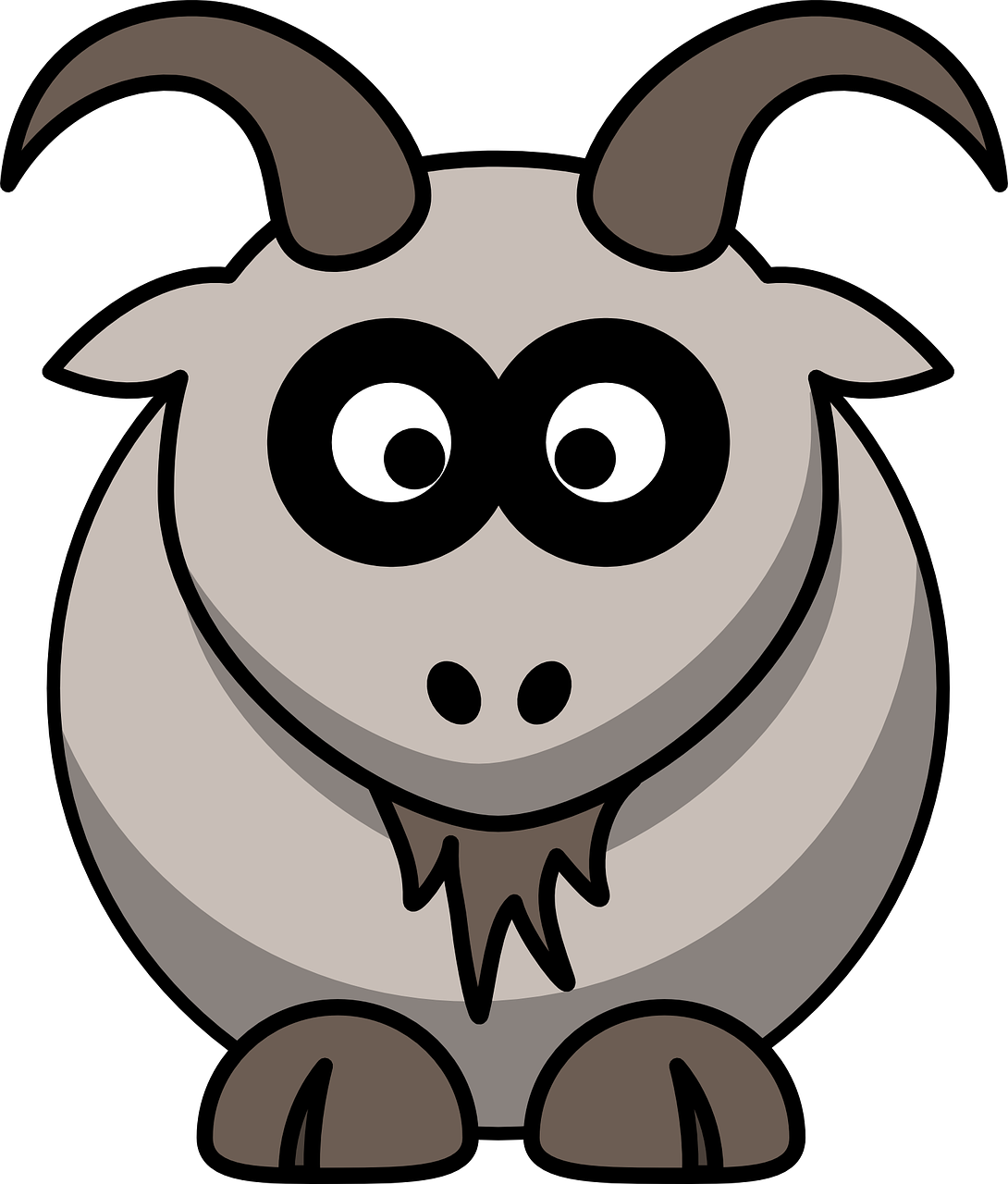1090x1280 Goat,horns,cartoon,animal,free Vector Graphics