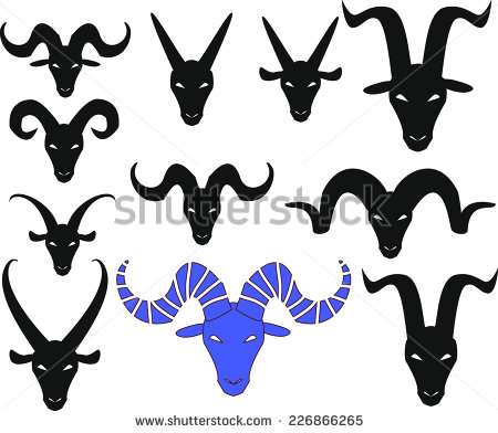 450x392 Goat Horns Silhouette
