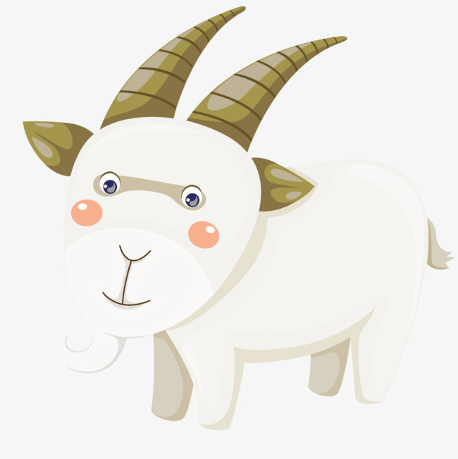 650x651 White Goat Horns, Goat Vector, White, Ho