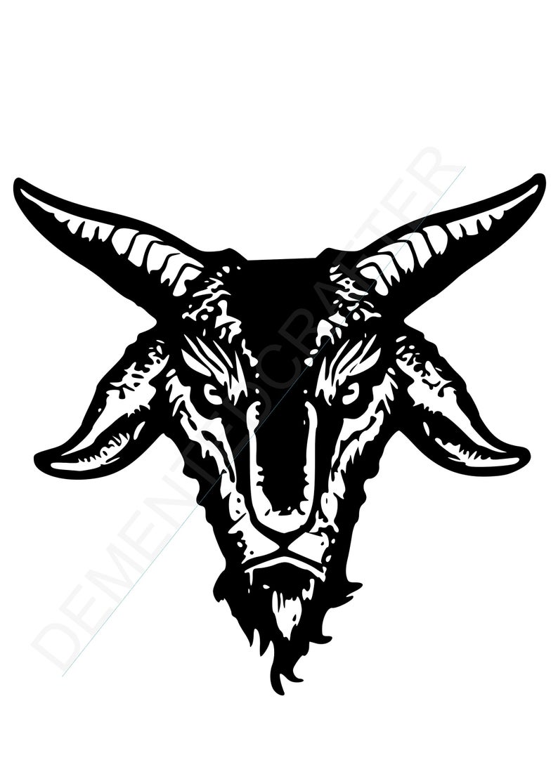 794x1092 Demon Goat Vector Halloween Animal Devil Horns Cricut Etsy